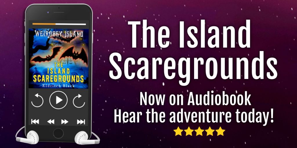 The cover for The Island Scaregrounds audiobook
