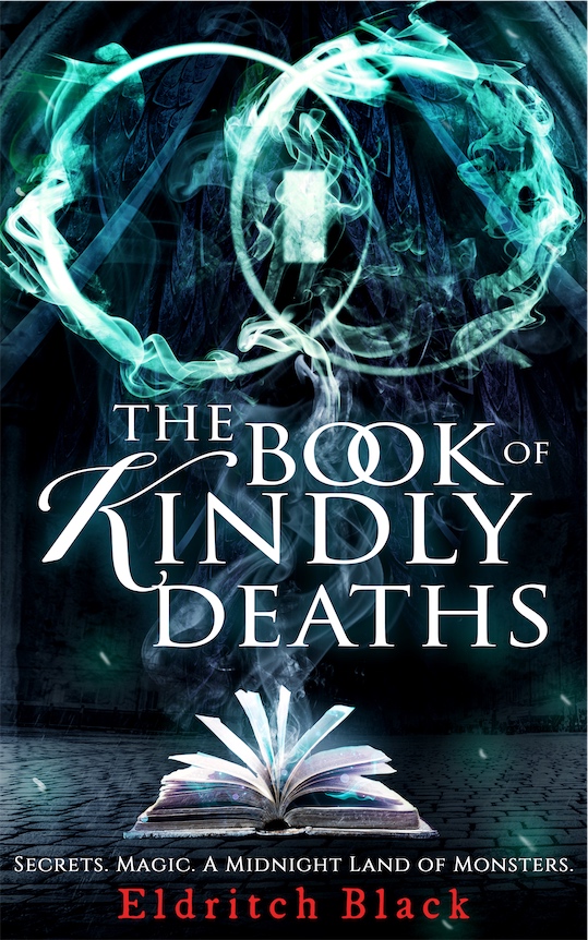 The book cover for The Book of Kindly Deaths by Eldritch Black
